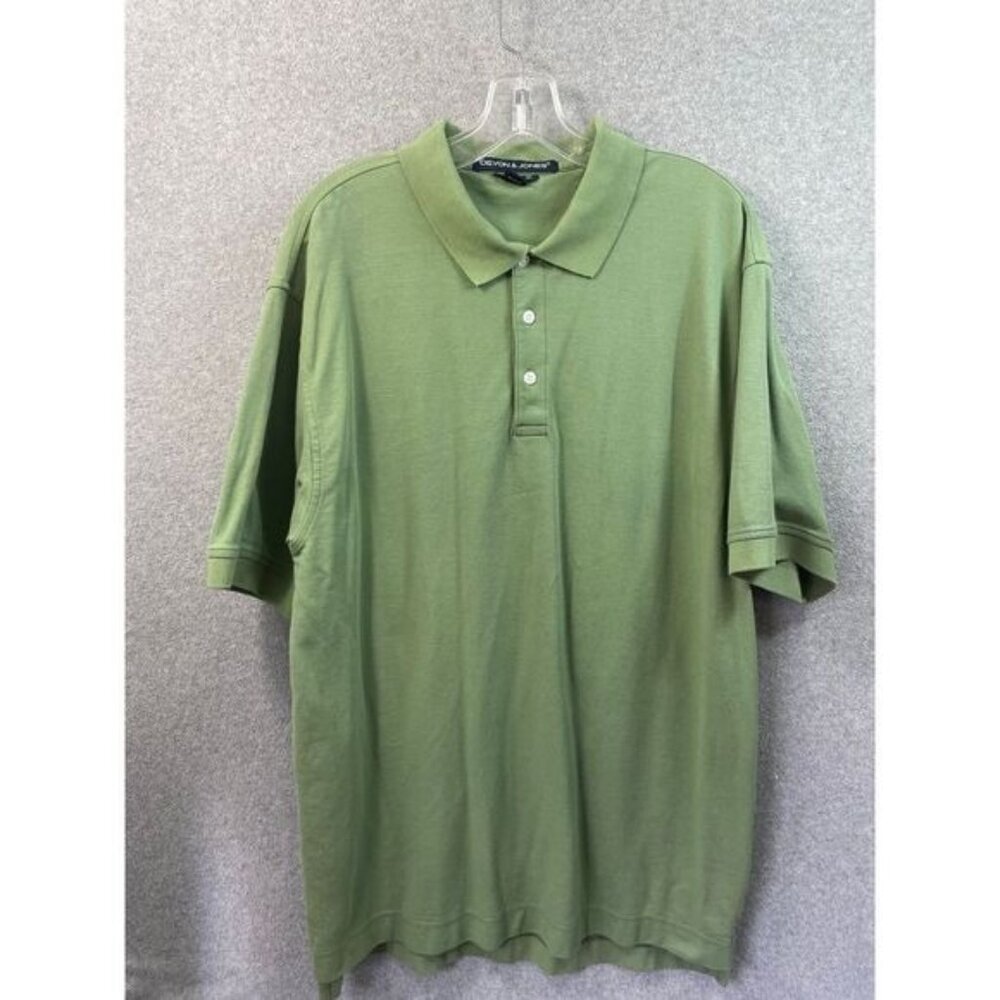 Devon & Jones Sage Green Cotton Polo Shirt‎ Classic Casual Golf Business Comfort